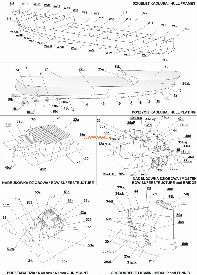 Papierový model - HNoMS Eskdale